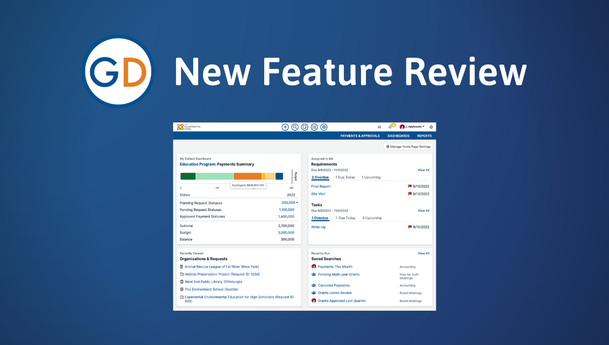 New Feature Review: GivingData's New Personalized Homepage